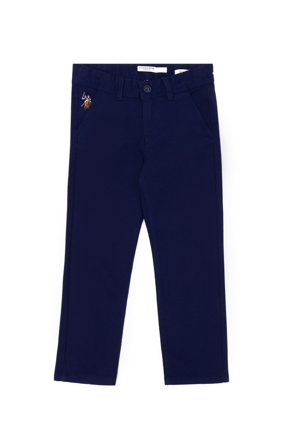 Темно-синие брюки из плотной ткани для мальчика - U.s. polo assn фото 2
