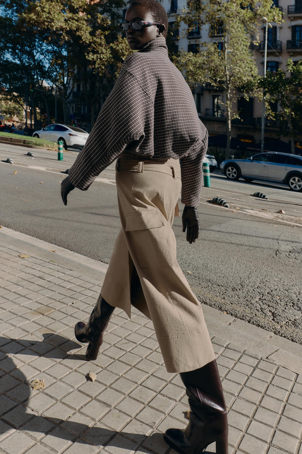 HOUNDSTOOTH QUILTED BOMBER JACKET - Zara фото 4