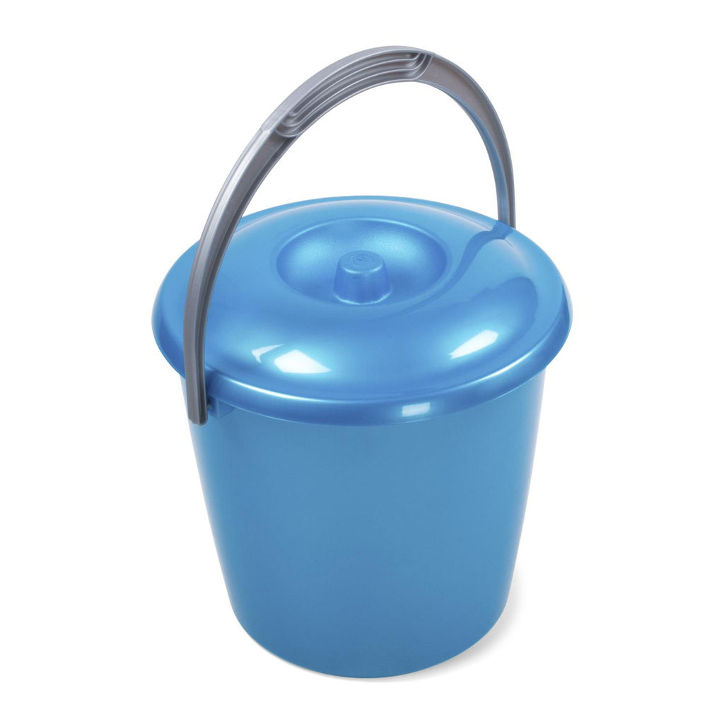 Ведро п/эт. 7л с крышкой (пищевое, цветное перламутровое)