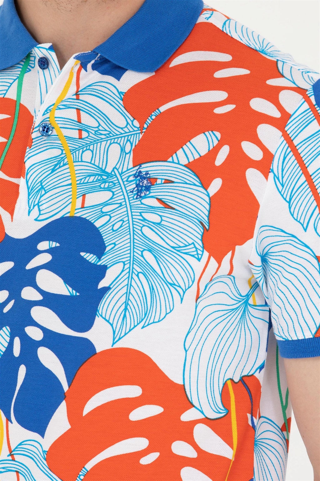 U. S. Polo Assn Мужская белая футболка с воротником-поло - U.s. polo assn фото 14