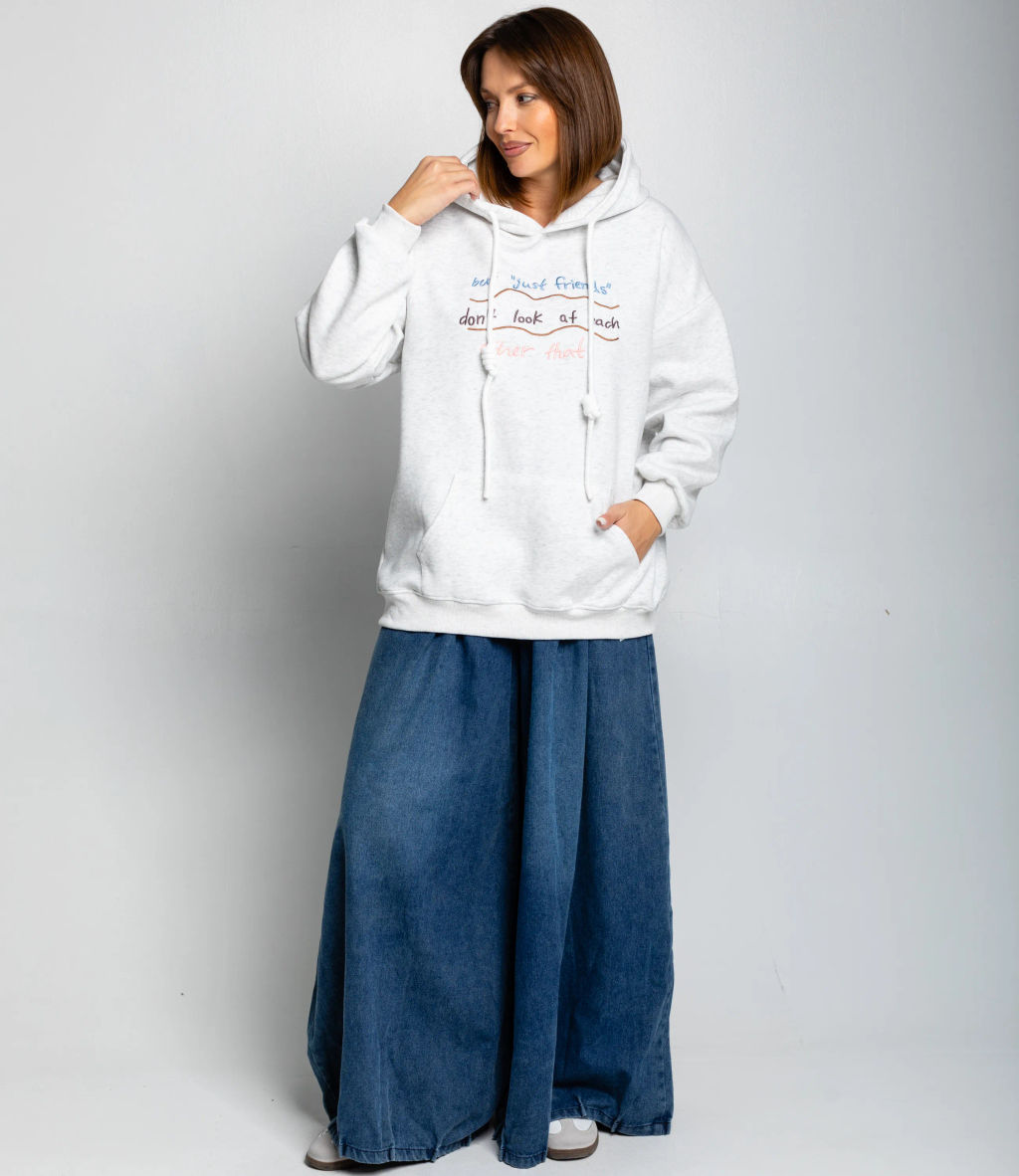 Худи #КТ3629, светло-серый меланж