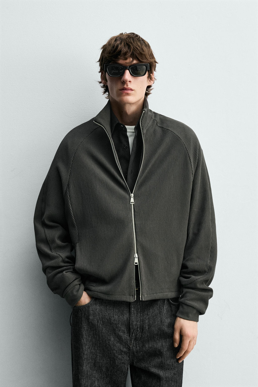CHAQUETA RELAXED FIT OTOM?N / Plomo oscuro