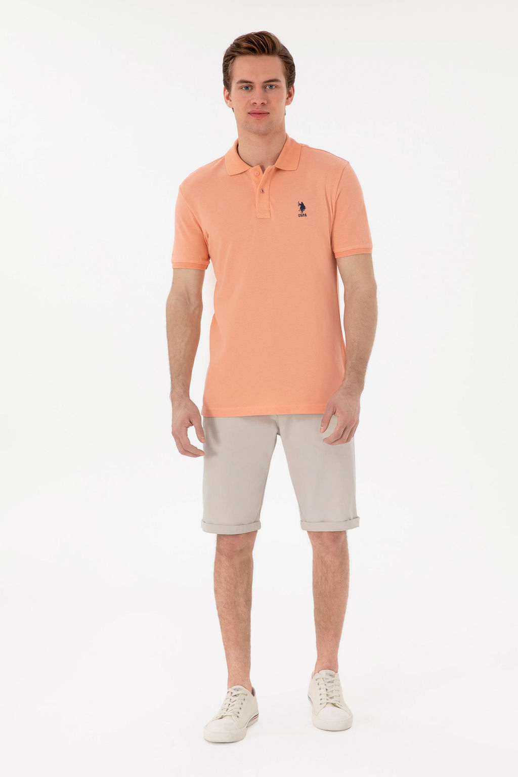 Erkek Slim Fit Polo Yaka A__k Mavi Basic Ti__rt Sepette S_rpriz _ndirim - U.s. polo assn фото 4