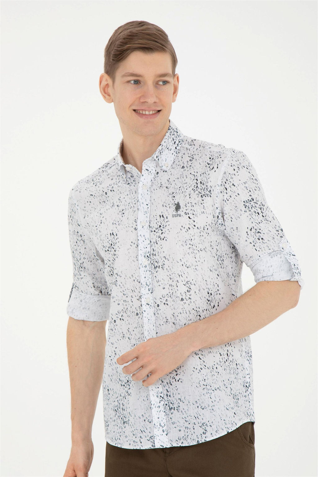 Мужская черная рубашка с длинным рукавом - U.s. polo assn фото 3