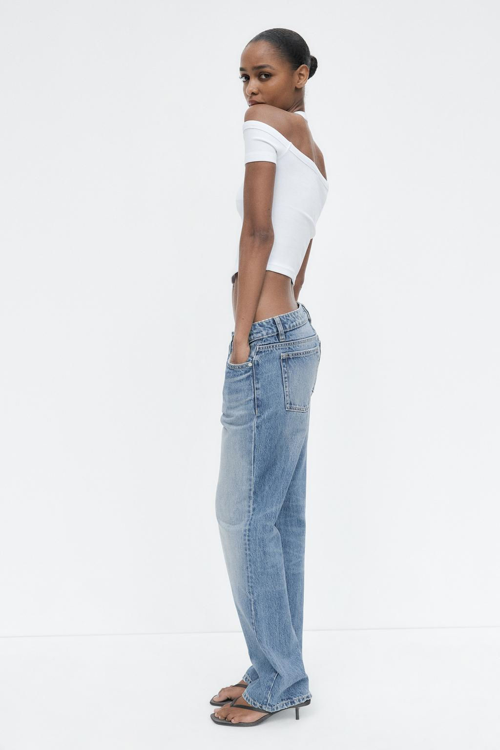 TRF STRAIGHT LOW-RISE JEANS - Zara фото 12