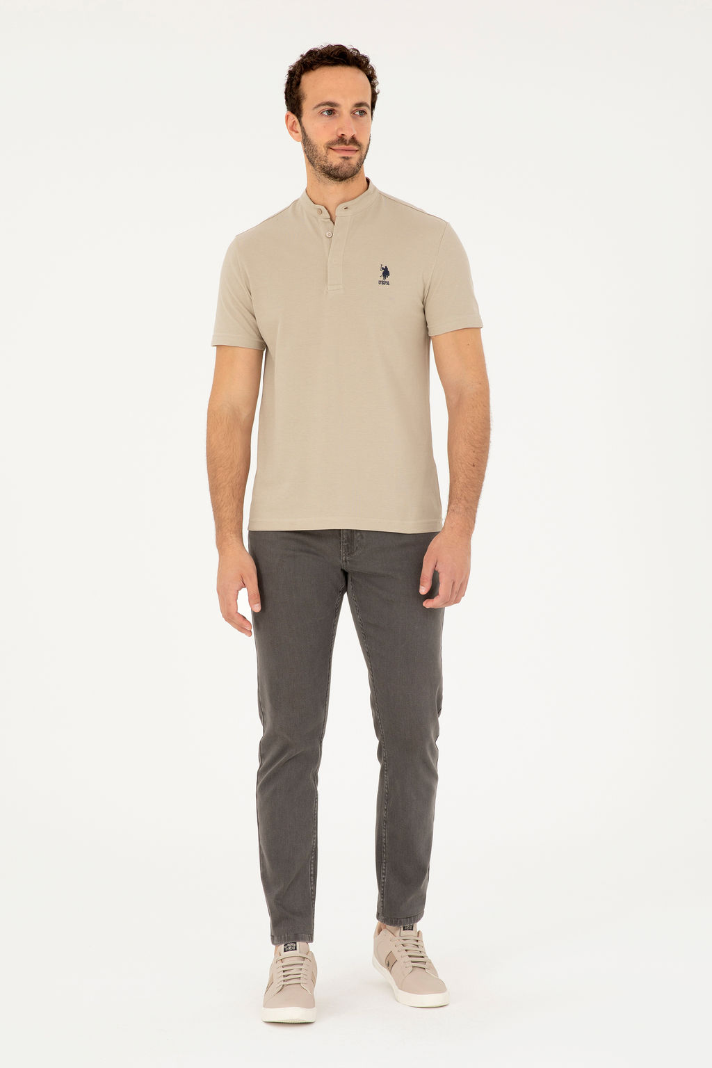 U. S. Polo Assn / Мужская футболка светло-хаки - U.s. polo assn фото 11