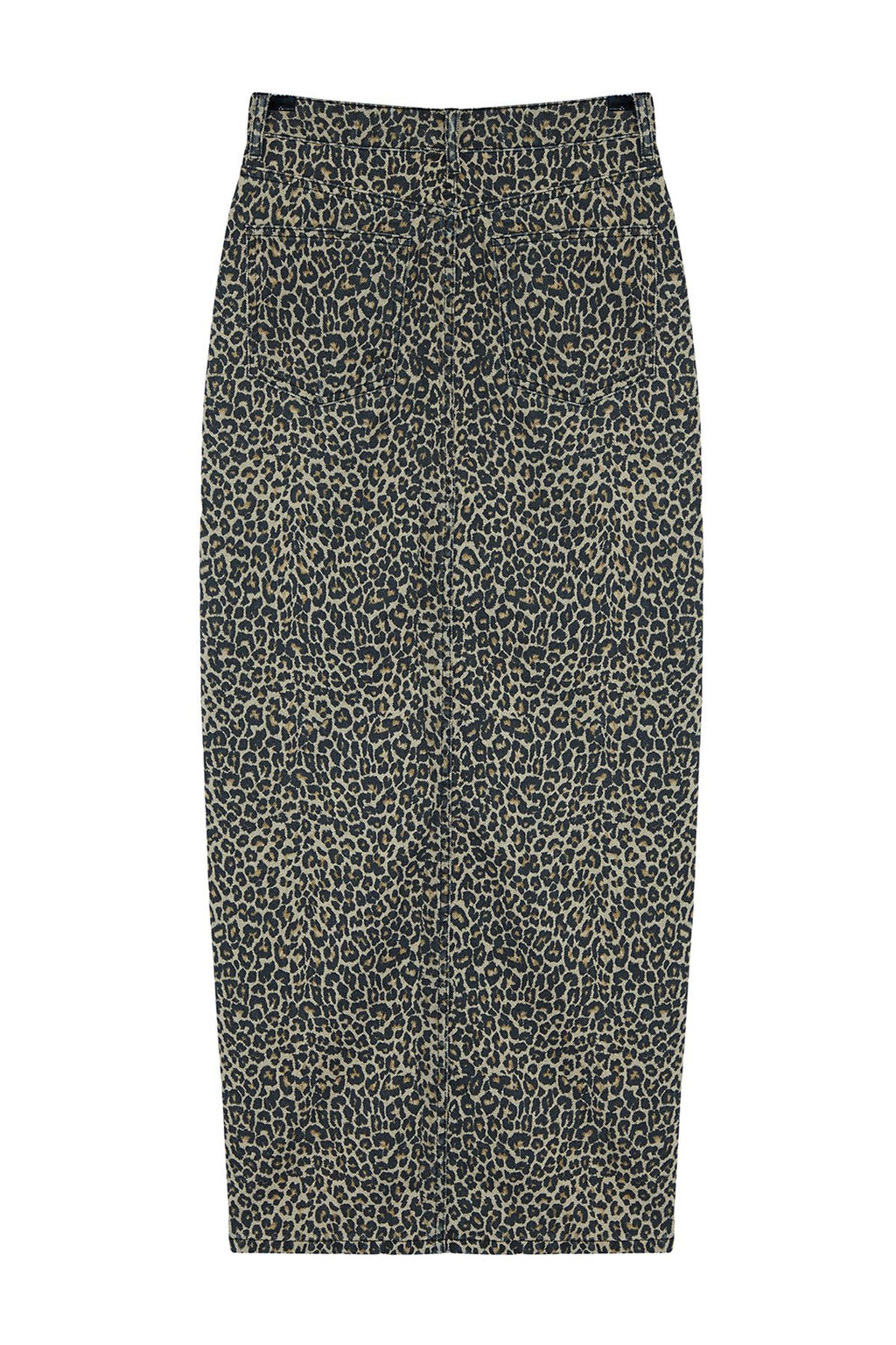 TRENDYOLMILLA Cok Renkli Leopar Desenli Kahverengi Midi Denim Etek TWOAW25ET00009 фото 7