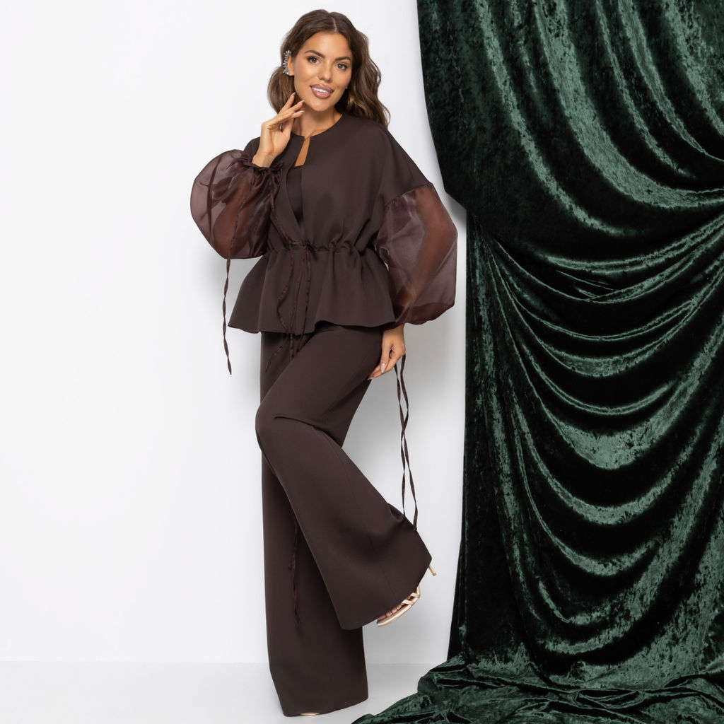 Брючный костюм для идеальной химии, Серьезная леди (2 в 1, брауни) - Charutti фото 2