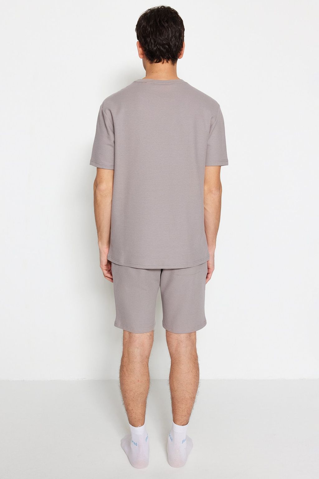 TRENDYOL MAN Mavi Regular Fit Waffle Sortlu Pijama Tak?m? TMNSS23PT00032 - Trendyolmilla фото 19