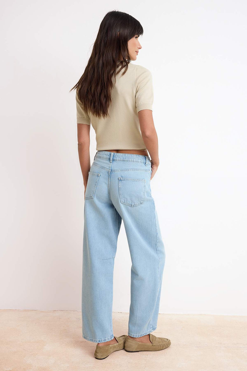 Mavi Yuksek Bel Baggy Tencel Kar?s?ml? Jeans TWOSS26JE00197 - Trendyolmilla фото 4