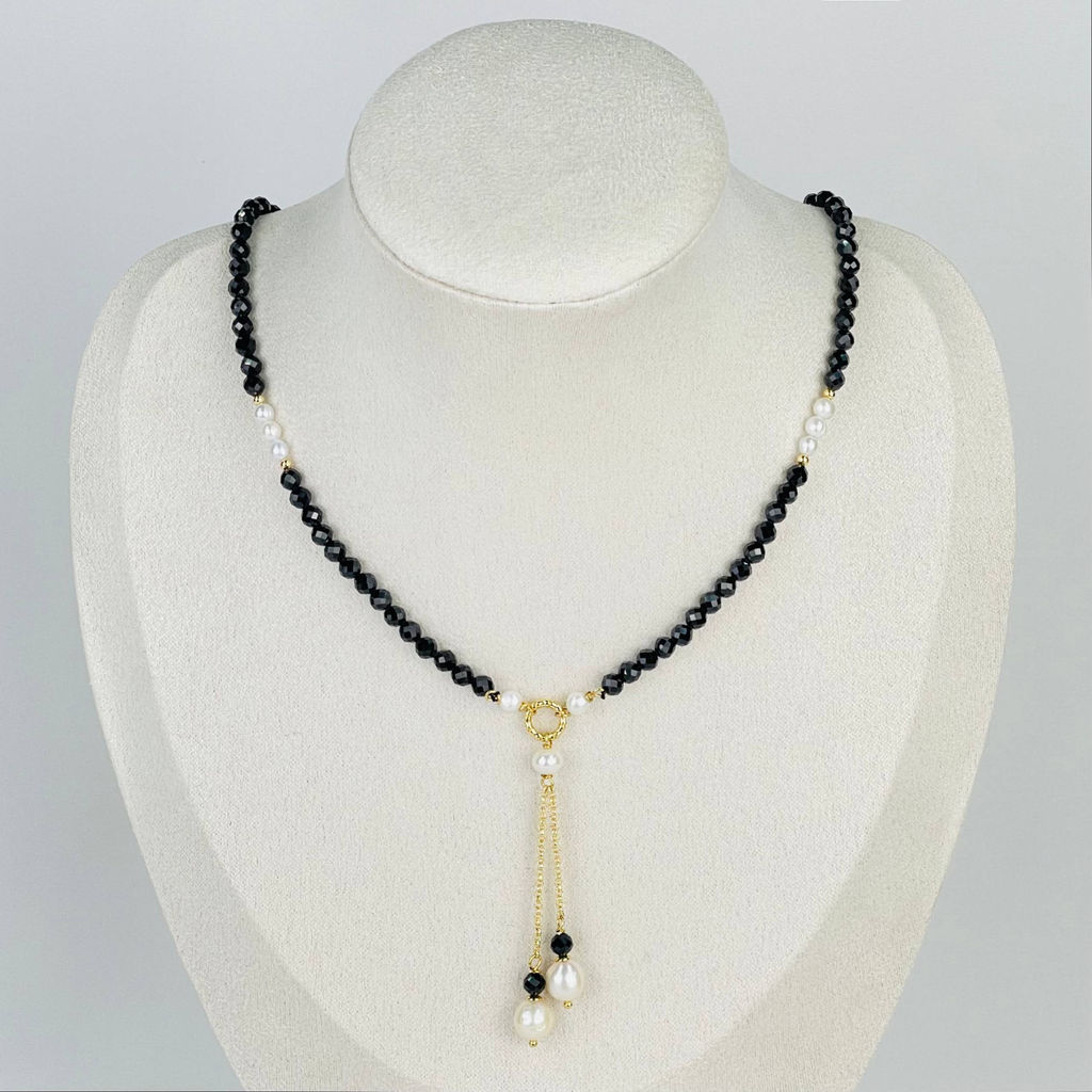 Колье из Шпинели и Жемчуга 42 см +