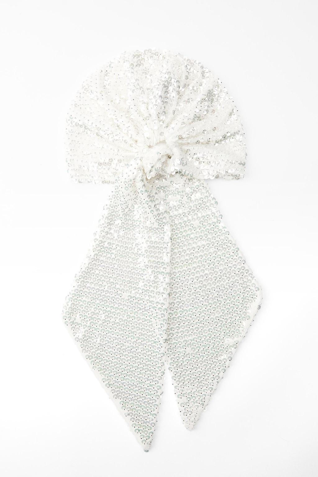 SEQUINNED BEADED CAP HEADBAND - Zara фото 4