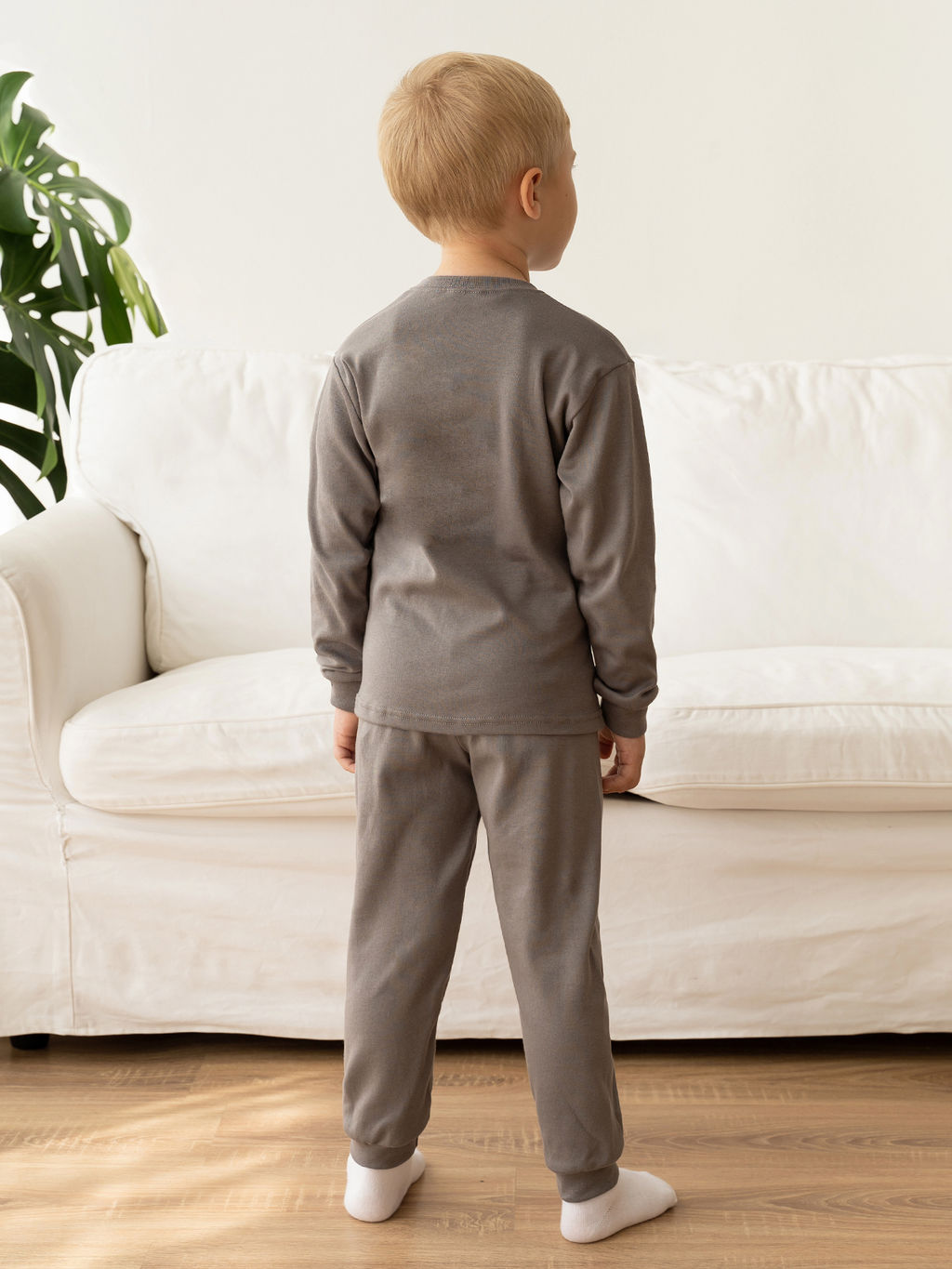 Пижама детская серая монстрики