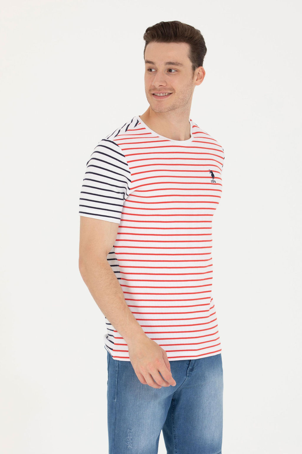 U. S. Polo Assn Мужская красная футболка с круглым вырезом - U.s. polo assn фото 3