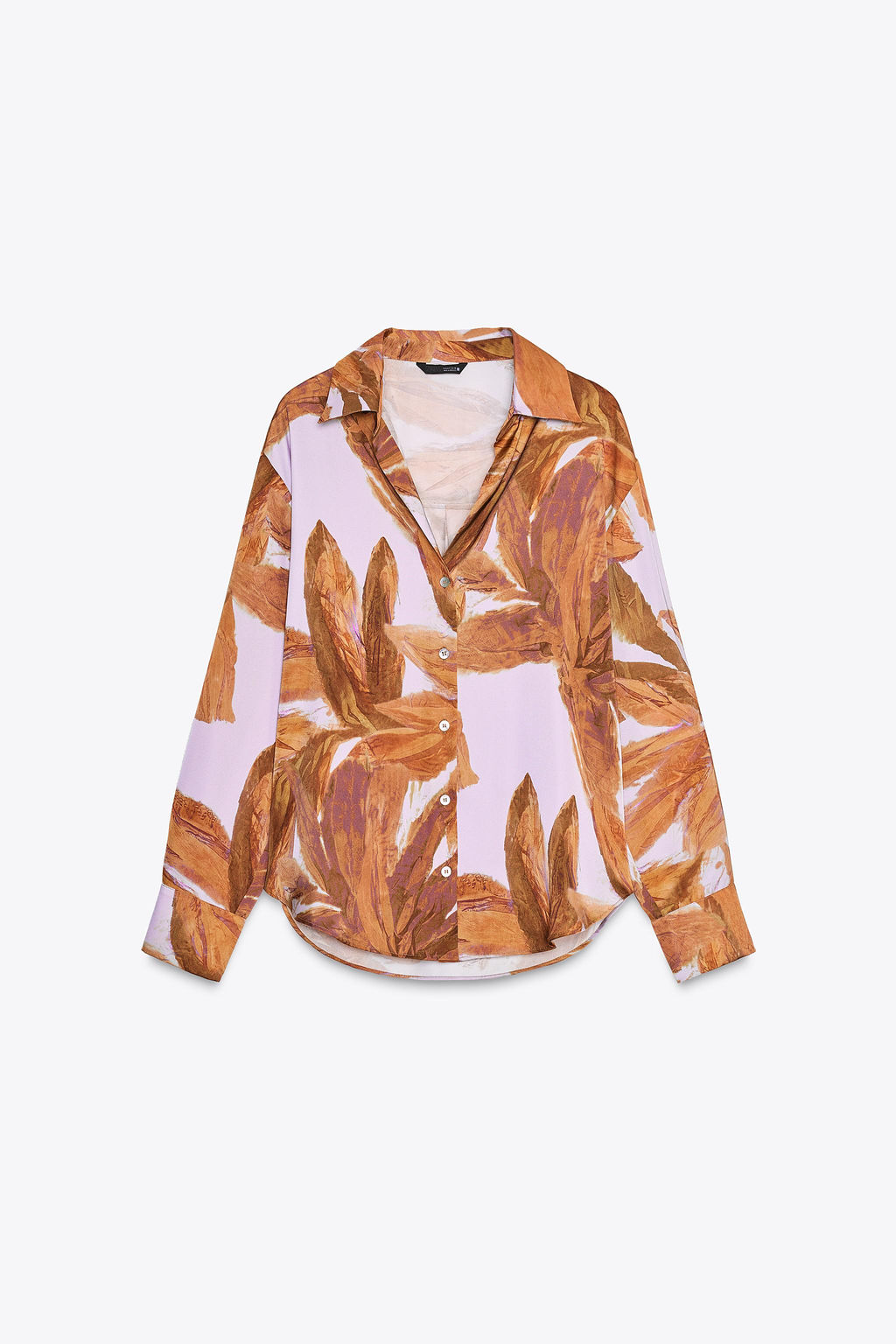 PRINTED SATIN SHIRT - Zara фото 16