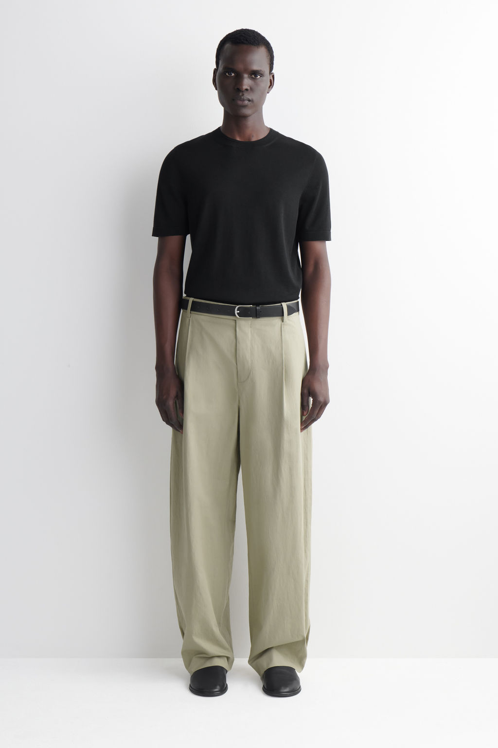 PANTAL?N BARREL LEG RELAXED FIT DE ALGOD?N Y LINO - H&m фото 3