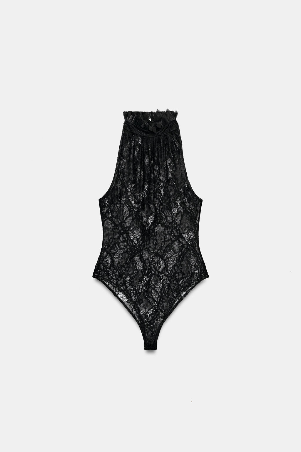 BODY HALTER ENCAJE / Negro - Zara фото 3