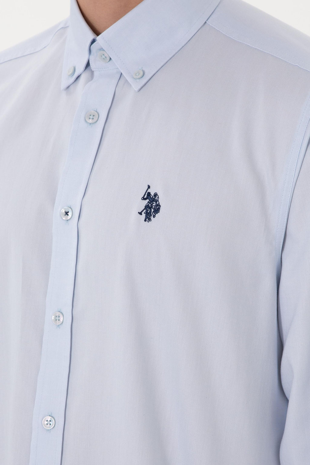 Erkek A__k Mavi Uzun Kollu Basic G_mlek - U.s. polo assn фото 7