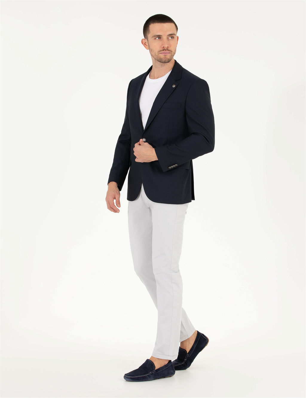 A__k Gri Regular Fit Kanvas Pantolon - Pierre cardin фото 3