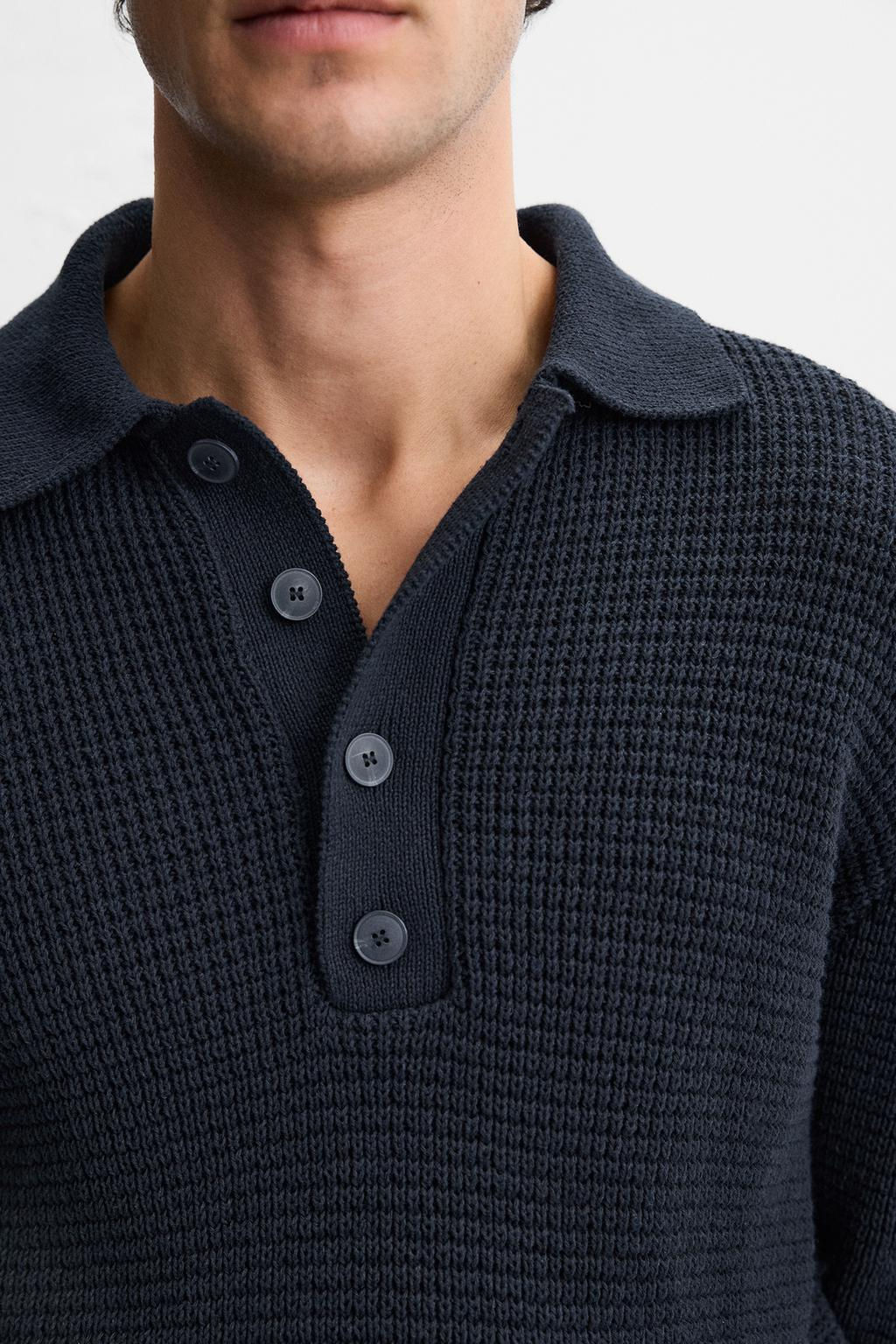 PURL KNIT POLO SHIRT - Zara фото 6