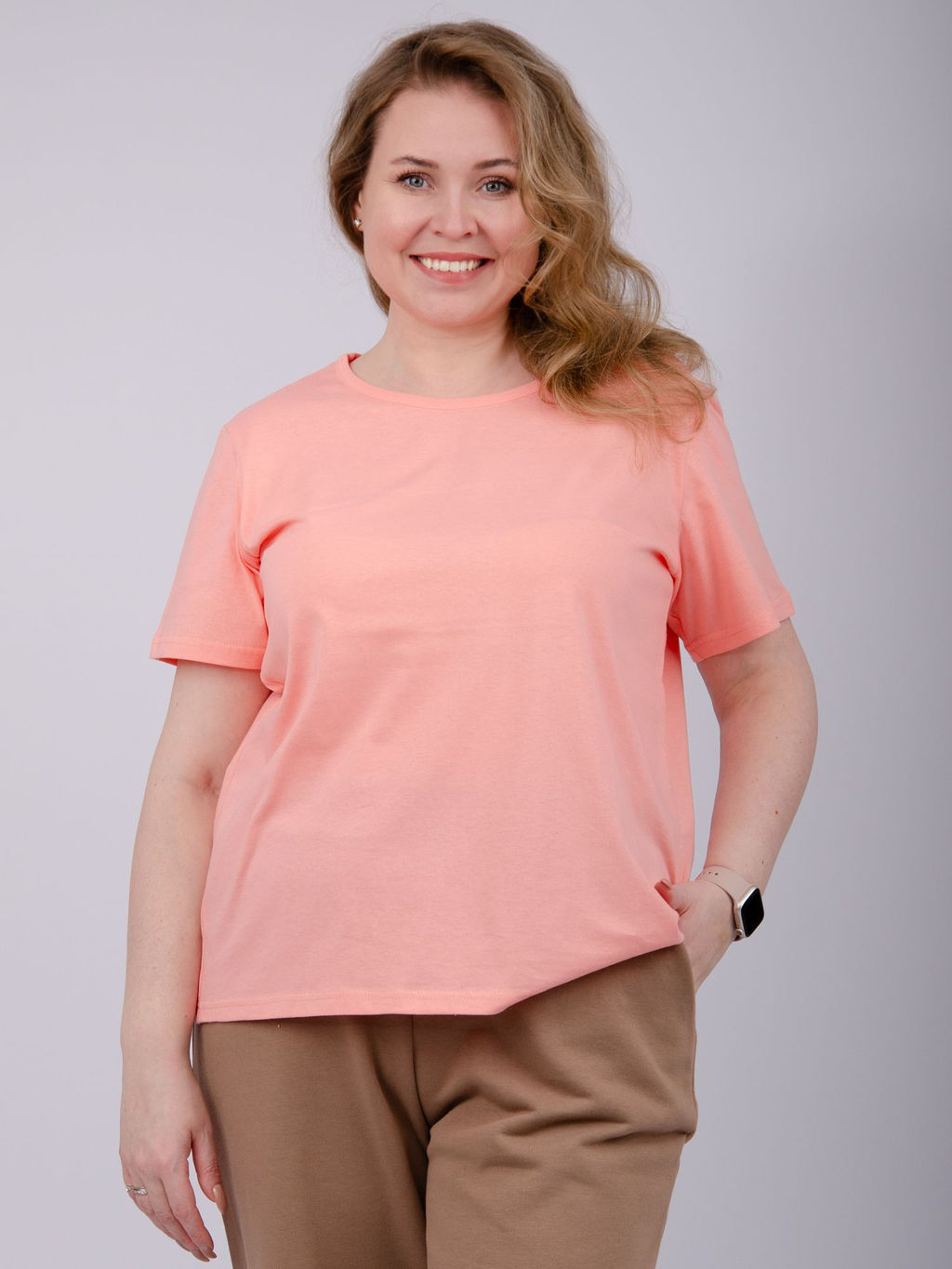 Футболка "Карусель" персик, трикотаж