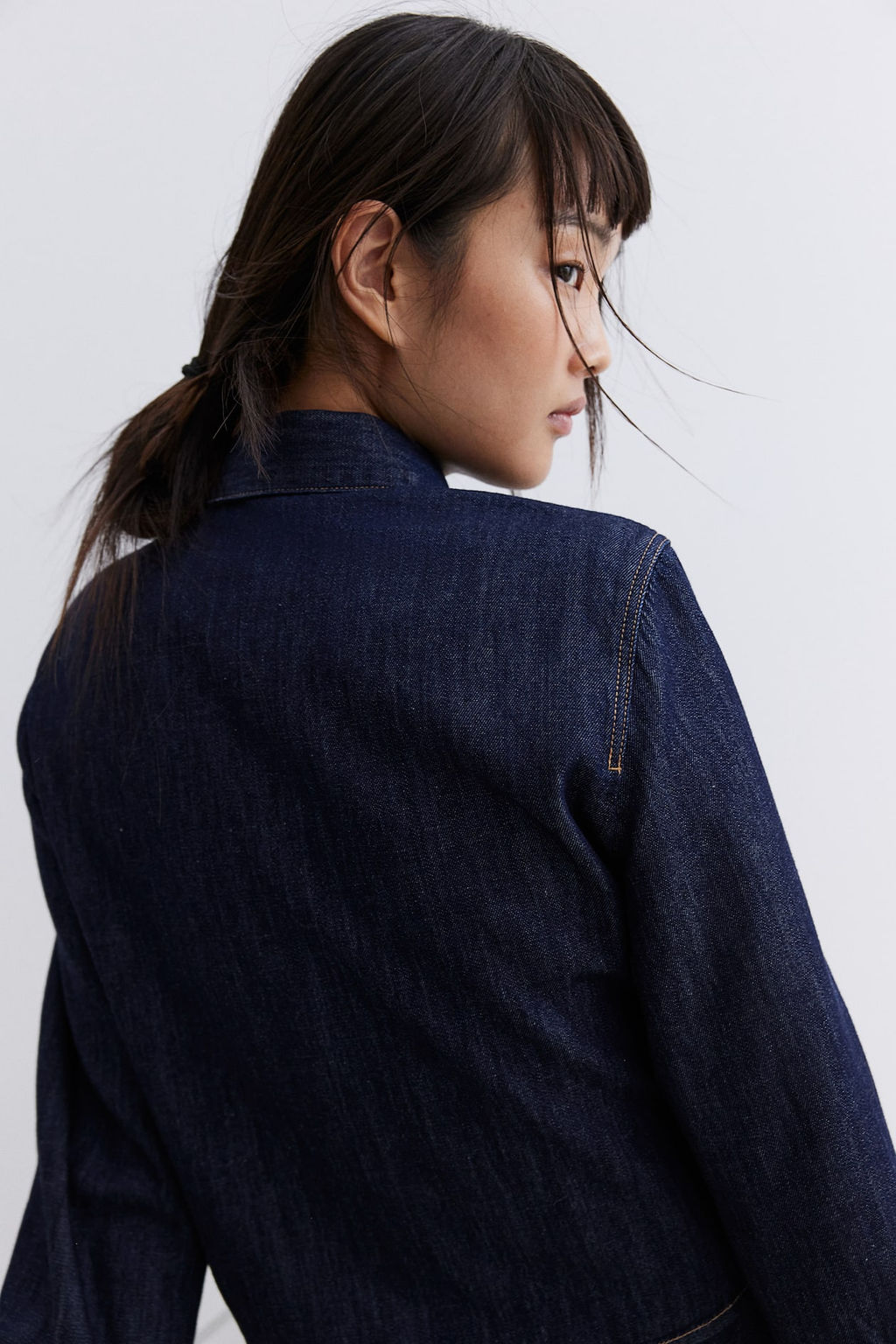 Camisa denim corta - H&m фото 5