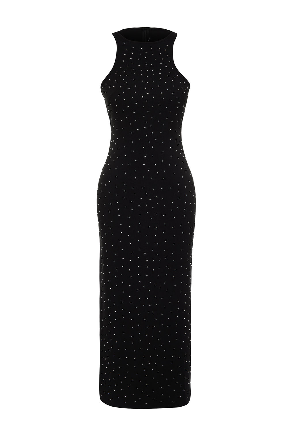 TRENDYOLMILLA Siyah Vucuda Oturan Parlak Tasl? Dokuma S?k Abiye Elbise TPRSS24EL00128 фото 7