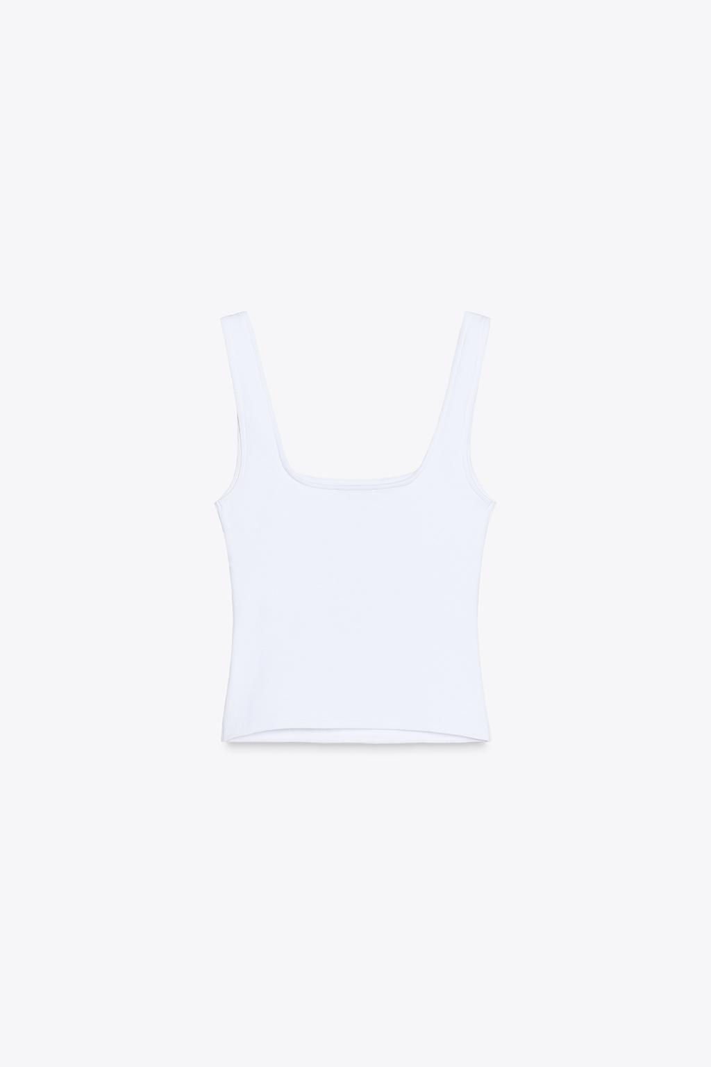 WIDE STRAP VEST TOP - Zara фото 12