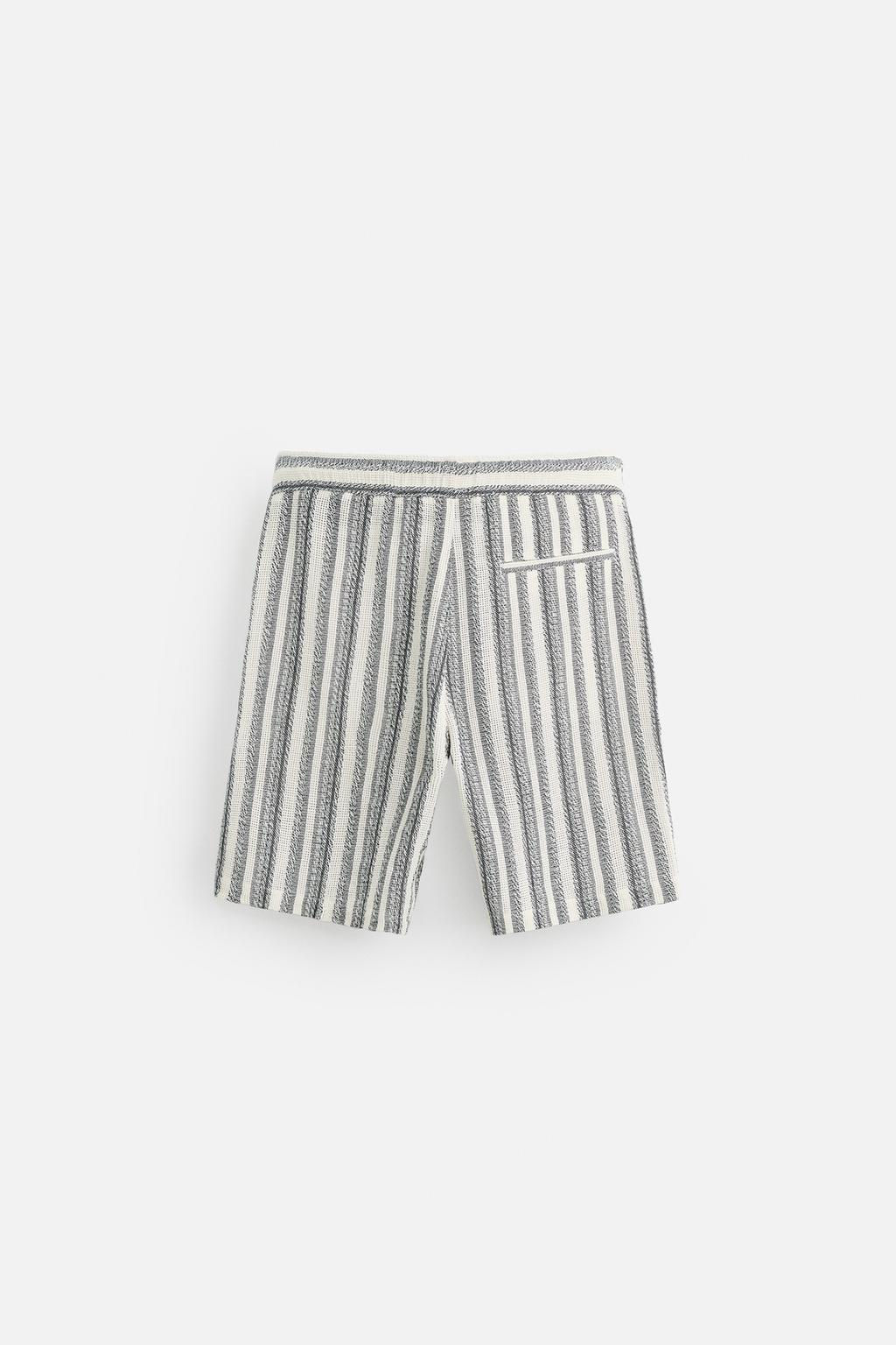 TEXTURED REGULAR FIT BERMUDA SHORTS - Zara фото 9