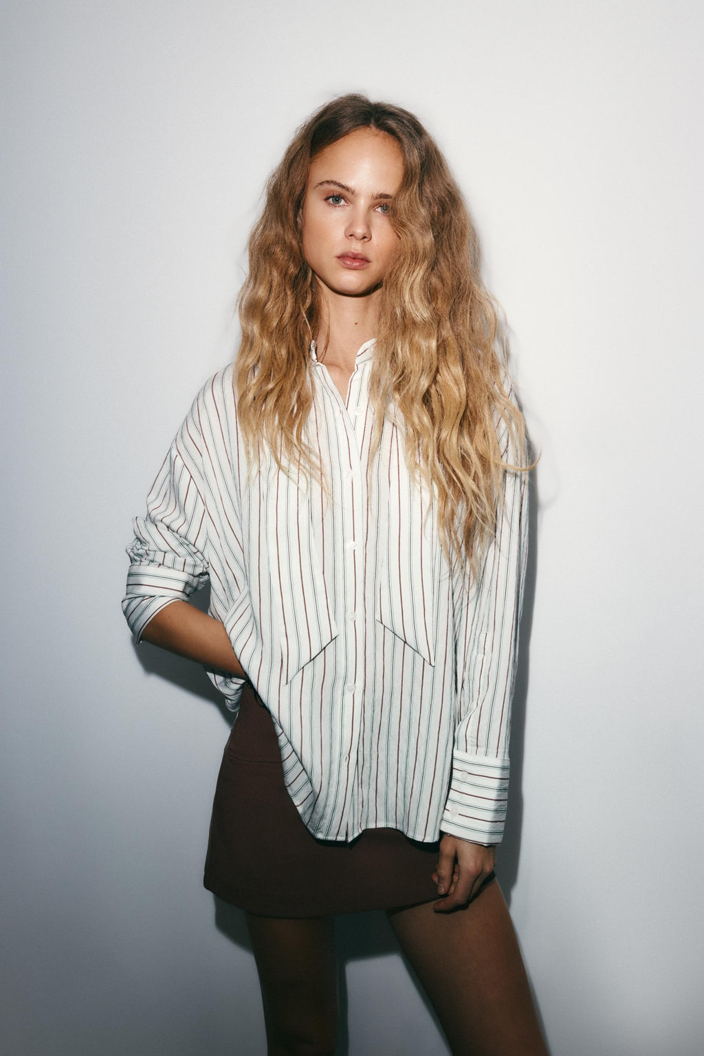 CAMISA FLUIDA RAYAS PA?UELO / ?nico - Zara фото 3