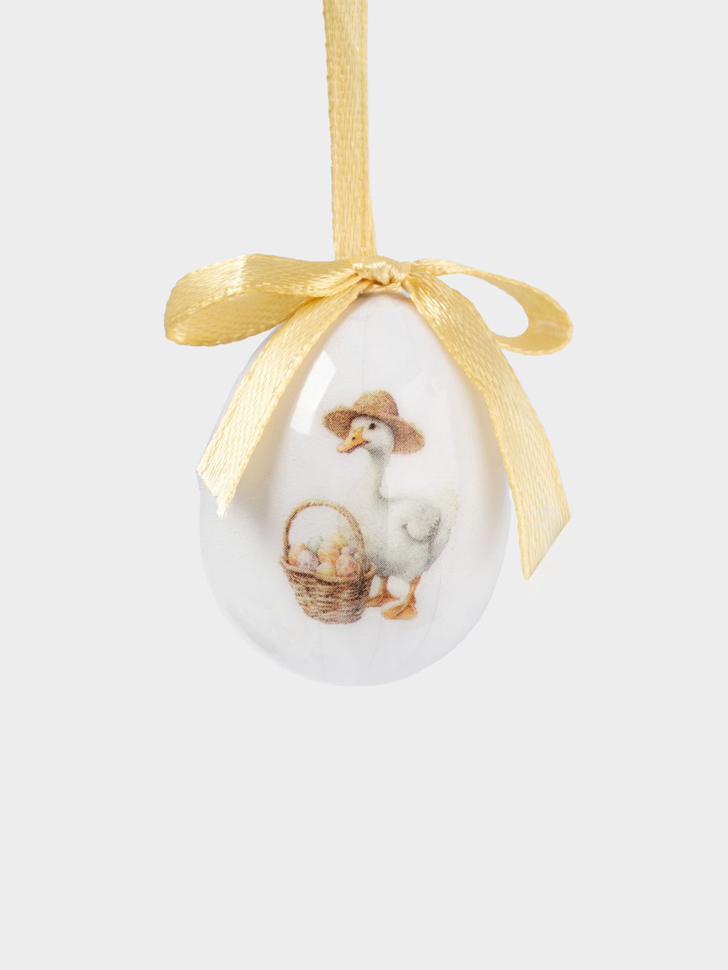 Подвеска, пасхальное яйцо, 4 см, пенопласт, Гусь с корзинкой, Interior Easter - Anna lafarg фото 2