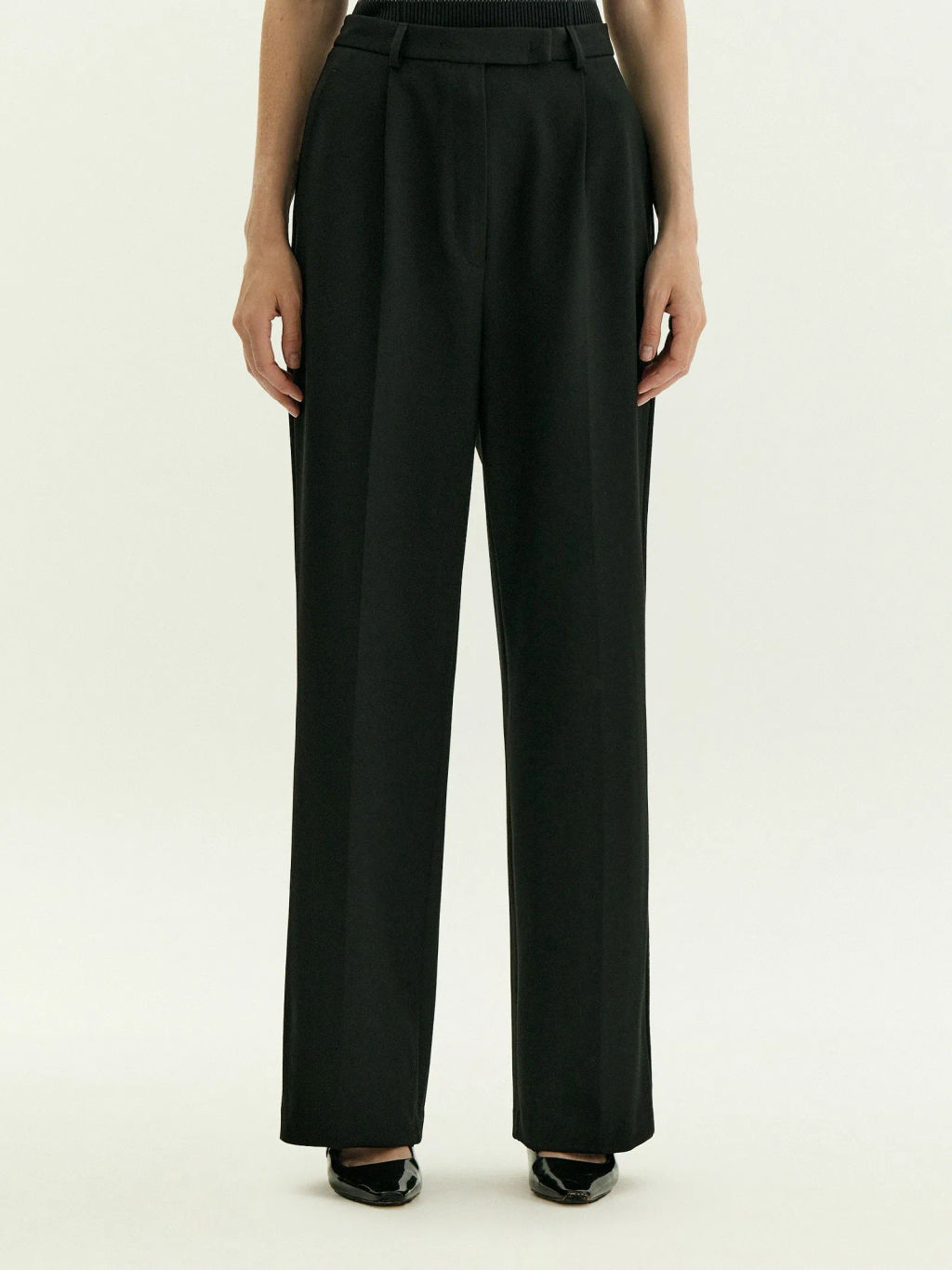 Брюки прямого кроя с защипами, D351/monk - Emka фото 3