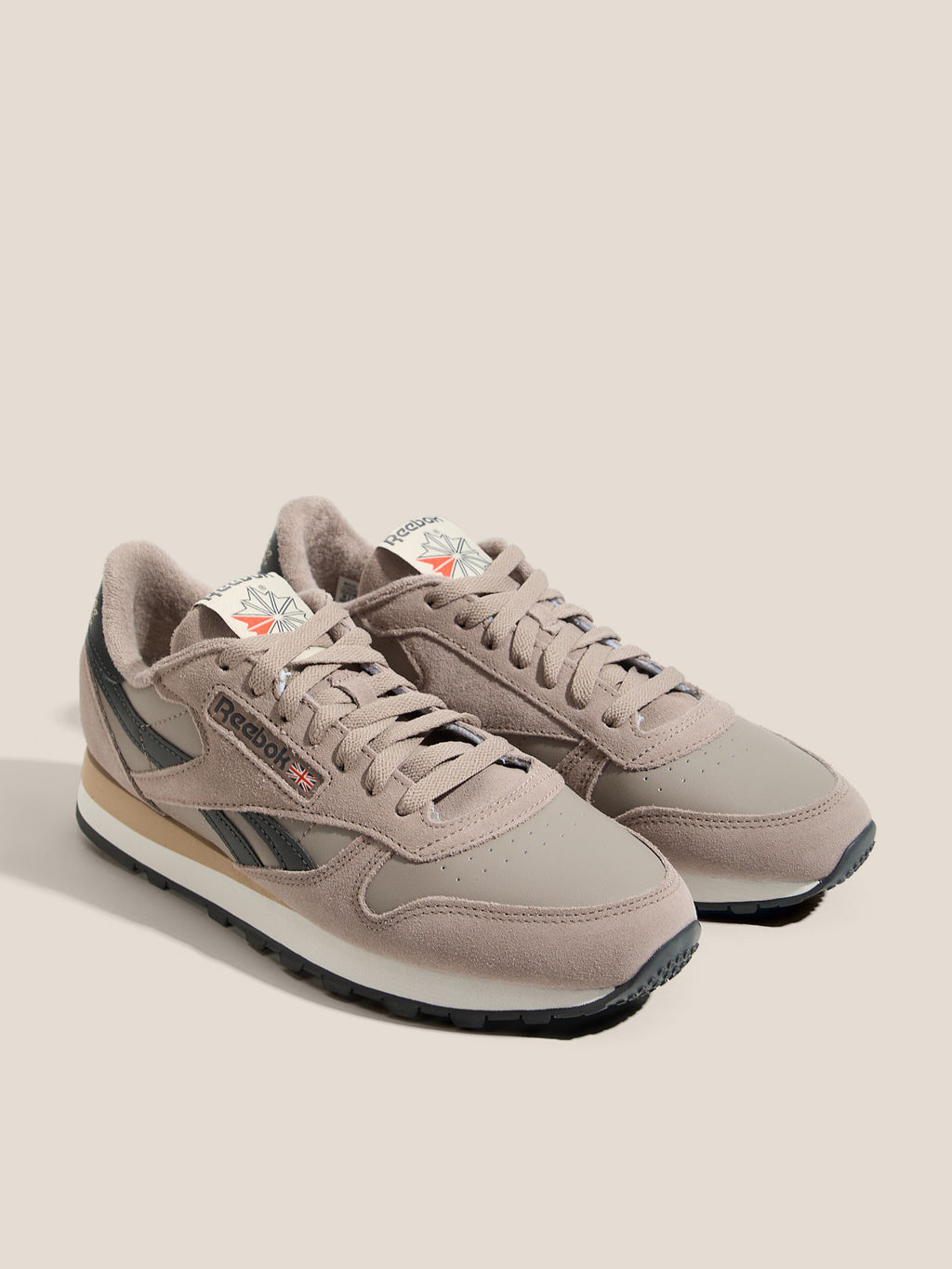 Кроссовки REEBOK CLASSIC LEATHER Артикул 4494112, коричнево-серый