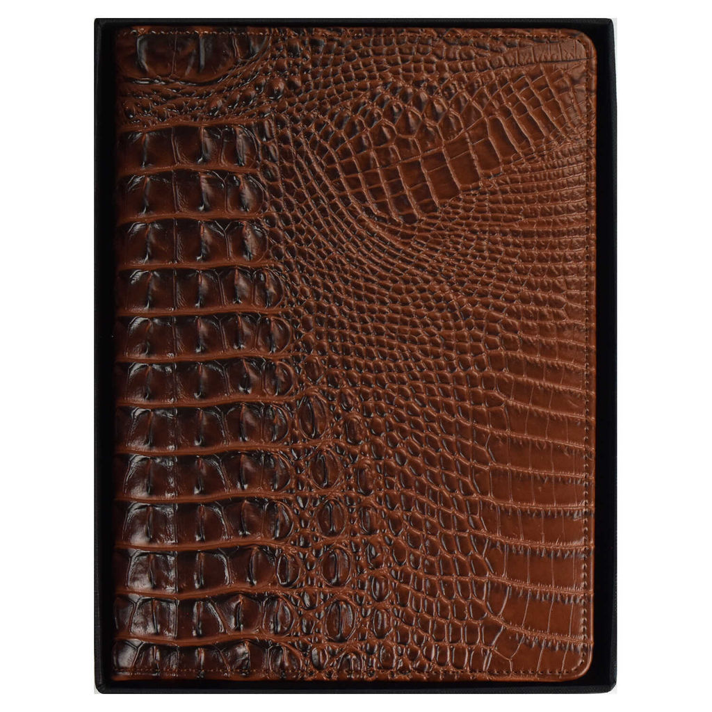Ежедневник недатированный ESCALADA, А5+, 160 л., арт. 67178/ 10 АЛЛИГАТОР КОРИЧНЕВЫЙ