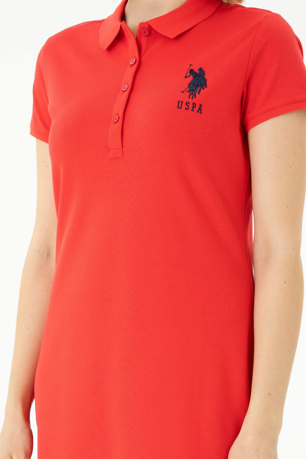 Женское красное трикотажное платье - U.s. polo assn фото 6