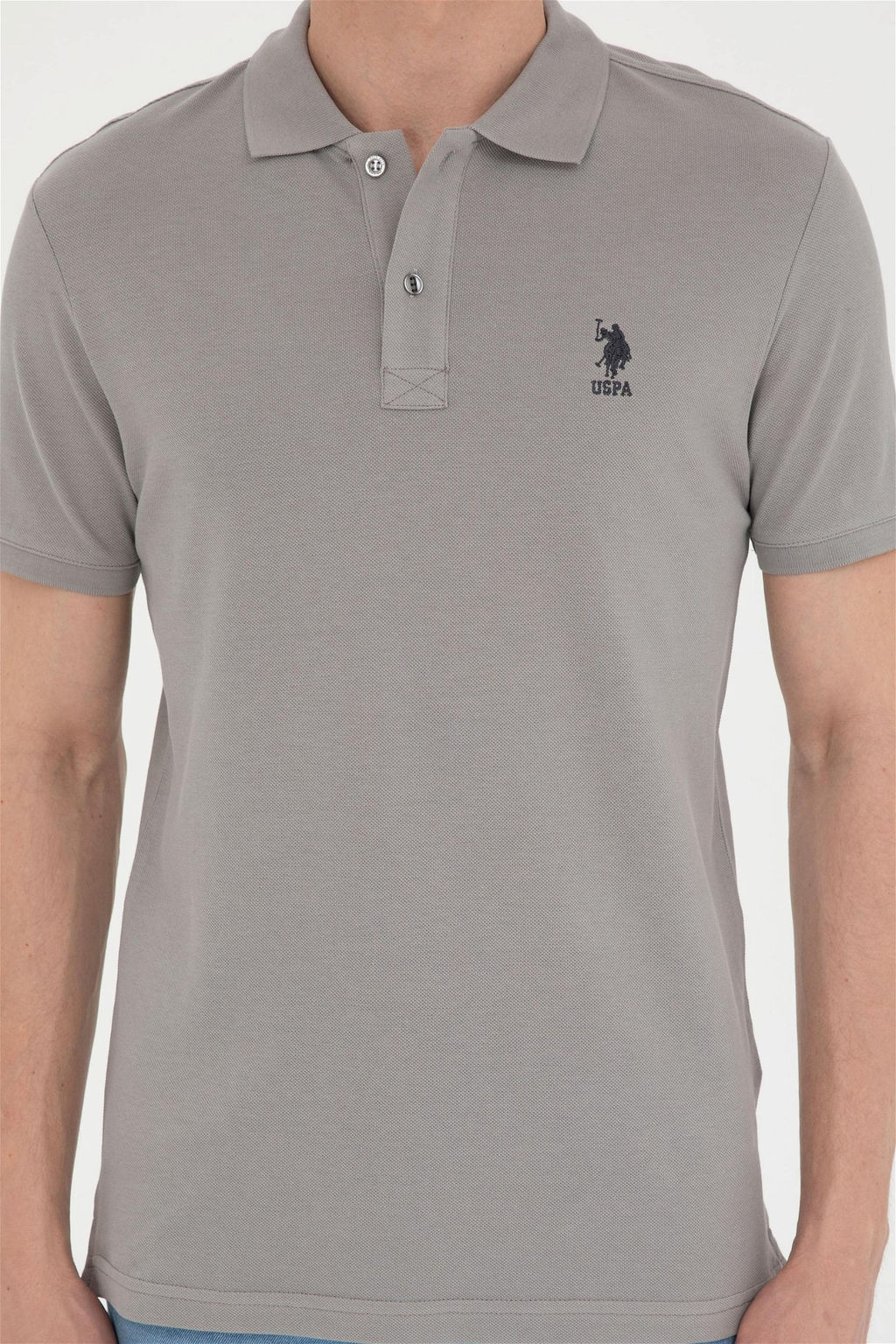 U. S. Polo Assn / Мужская темно-серая базовая футболка - U.s. polo assn фото 6