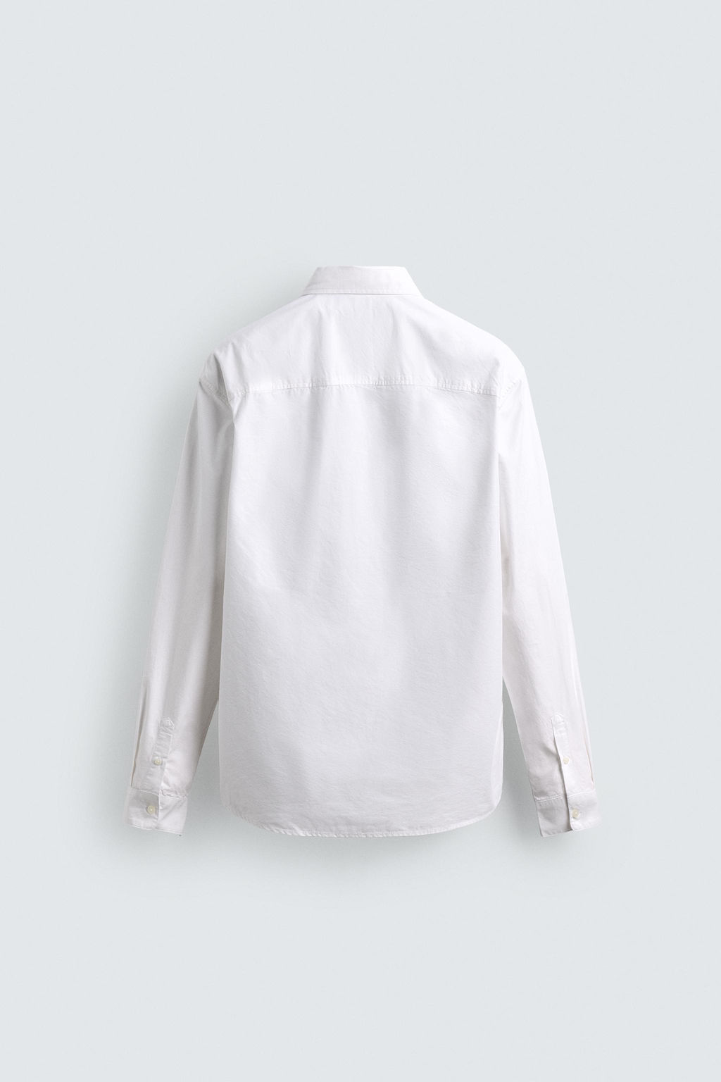 CAMISA ALGOD?N - LYOCELL BOLSILLOS / Blanco - Zara фото 8