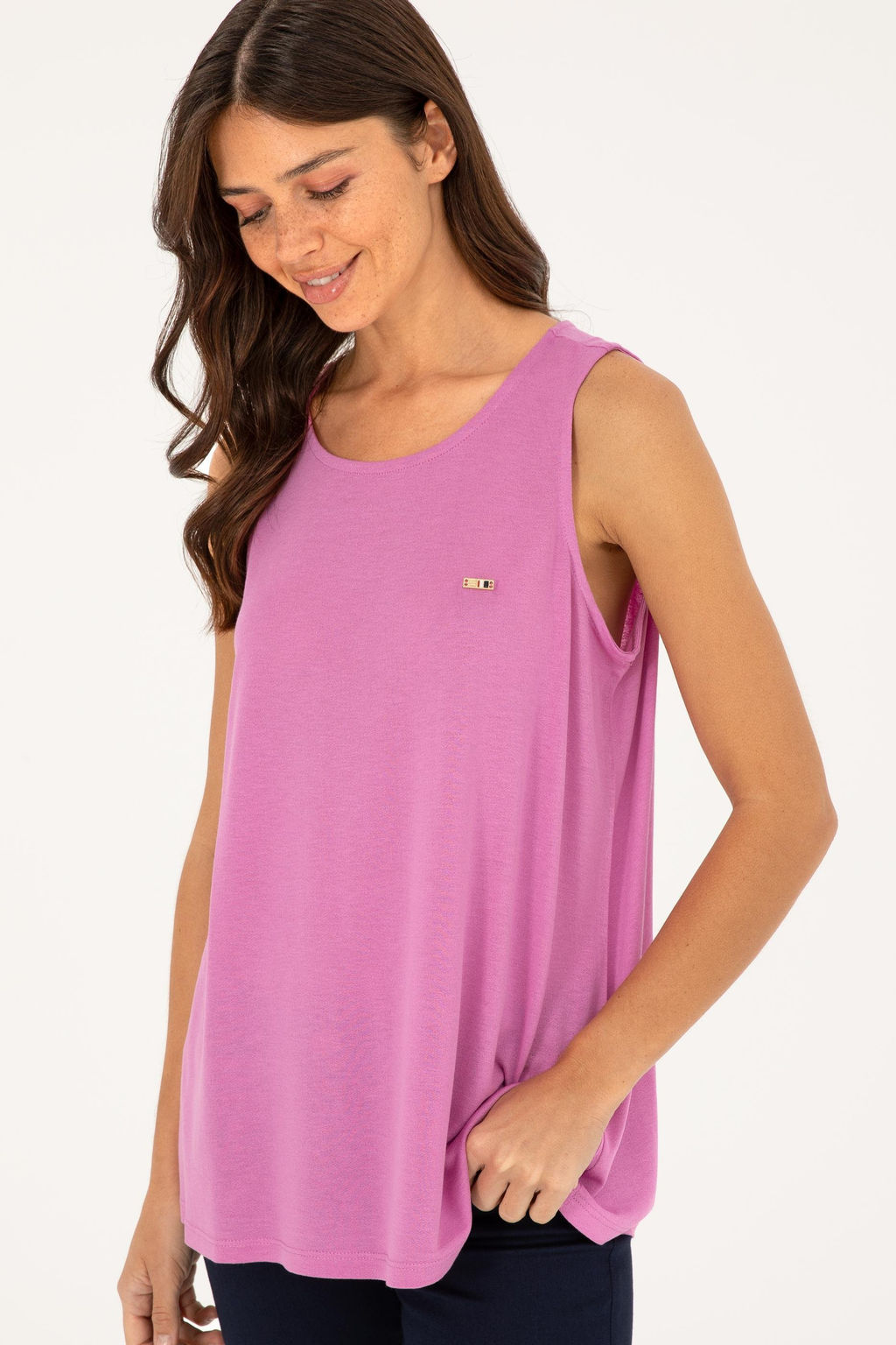 U. S. Polo Assn / Женская фиолетовая футболка - U.s. polo assn фото 3