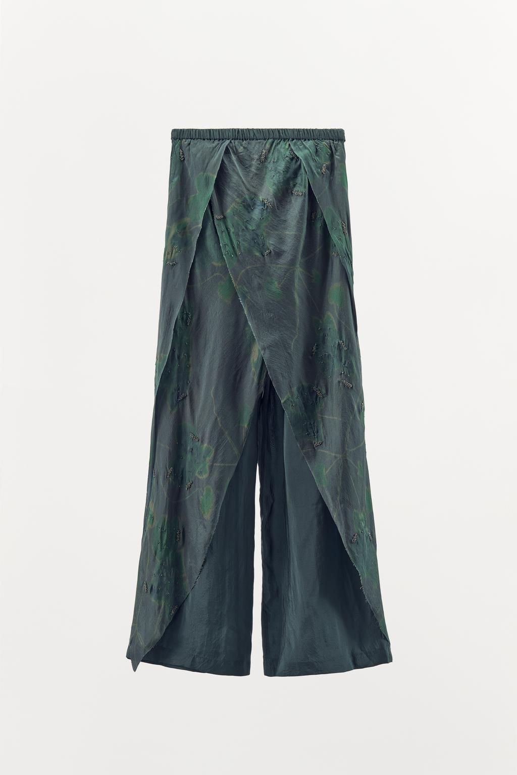 BEADED WRAP TROUSERS - Zara фото 4