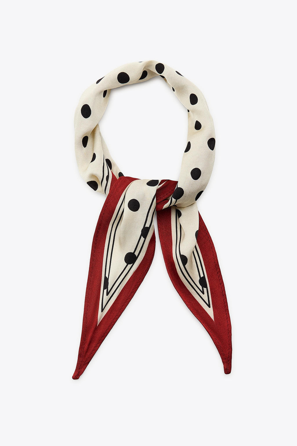 SATIN POLKA DOT MINI BANDANA - Zara фото 2