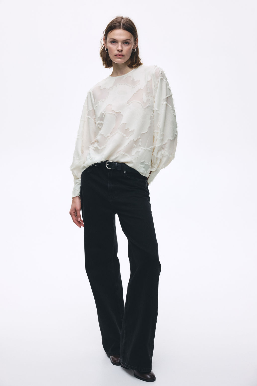 Blusa en tejido jacquard - H&m фото 4