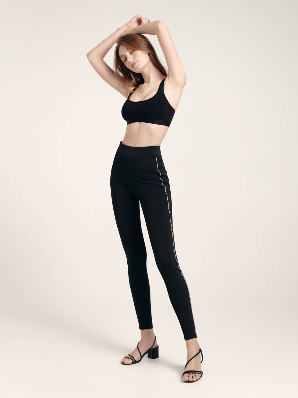 CONTE Леггинсы на флисе с имитацией лампасов LLG 1731 black black