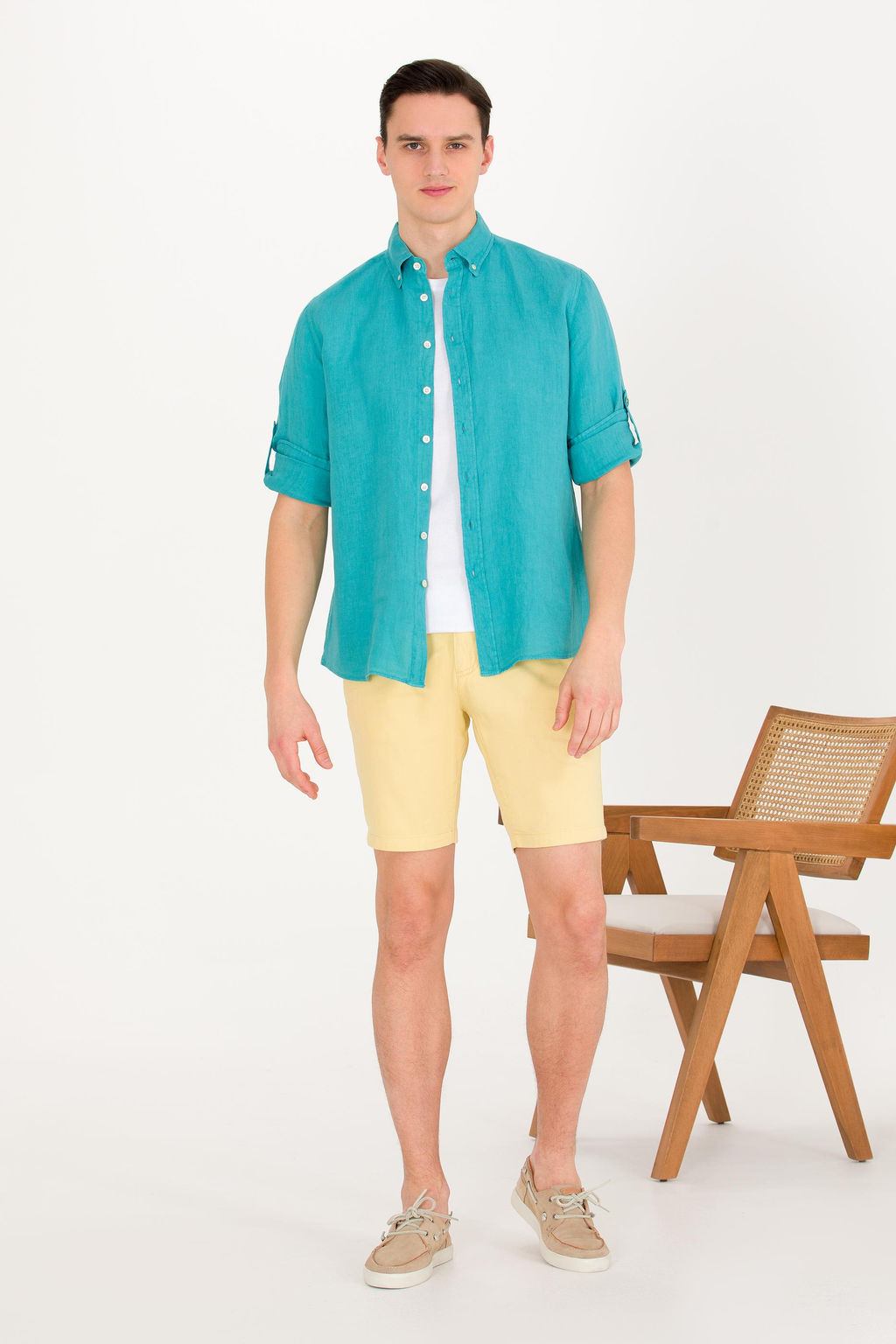 U. S. Polo Assn Мужские желтые тканые шорты - U.s. polo assn фото 3