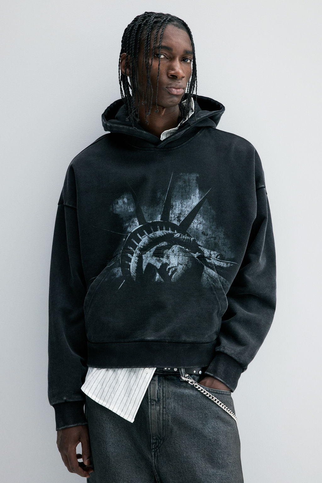 Sudadera con capucha y estampado Oversized Fit - H&m фото 6