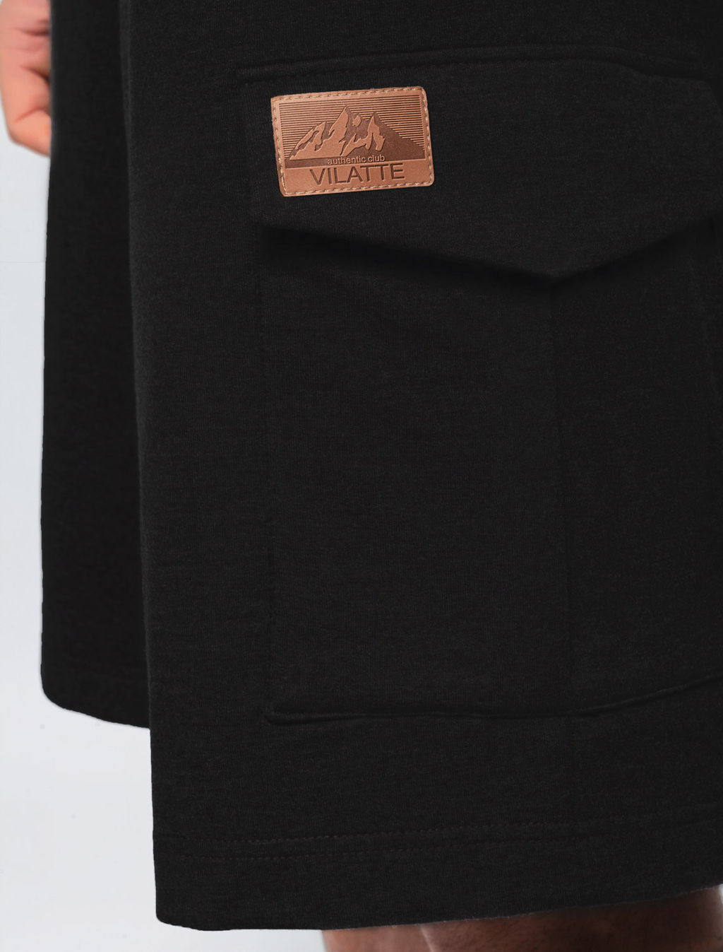 Шорты-карго Vilatte легкий футер черный  фото 2