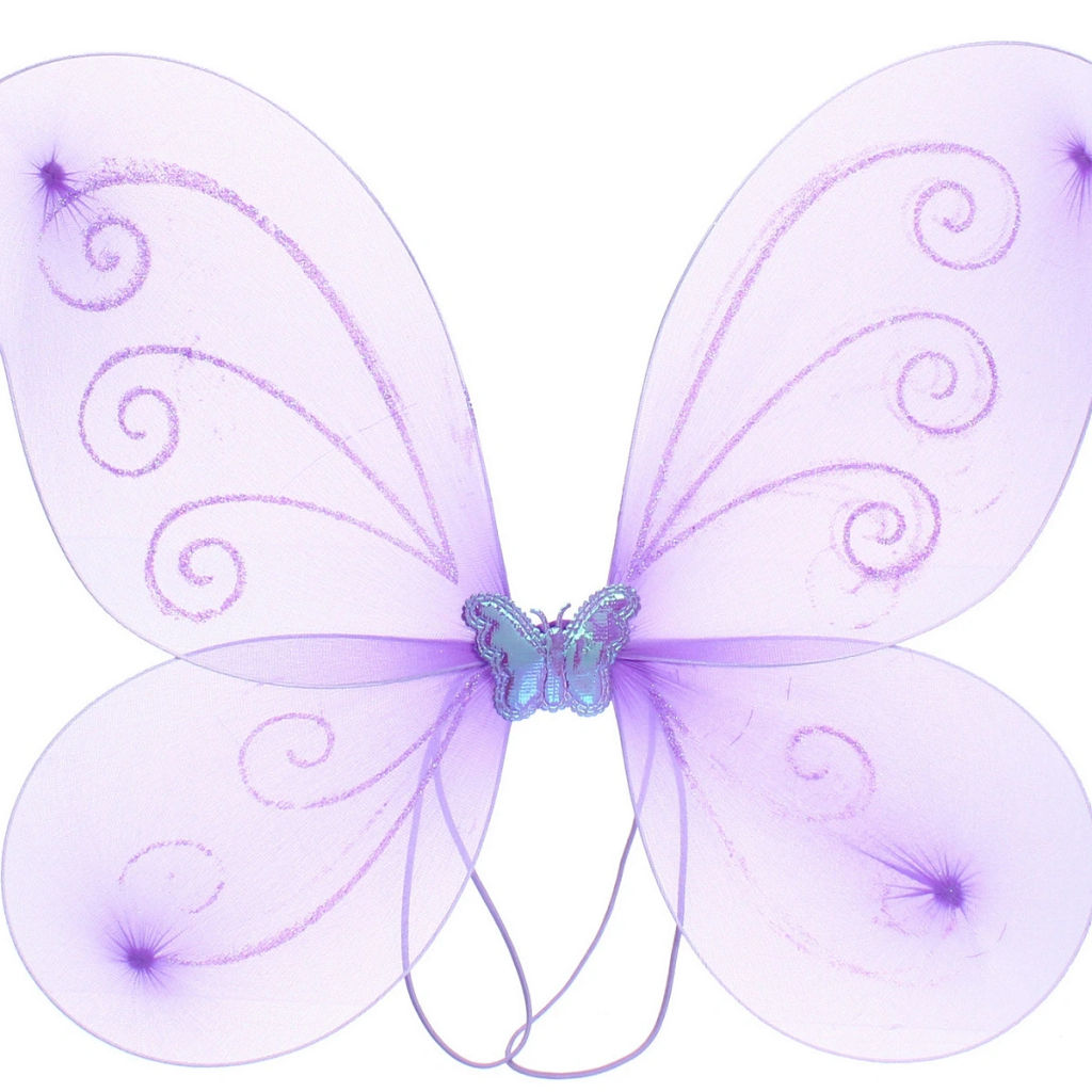 Цена за 2 шт. Набор карнавальный "Нежная принцесса" (ободок, крылья, палочка), Сиреневый