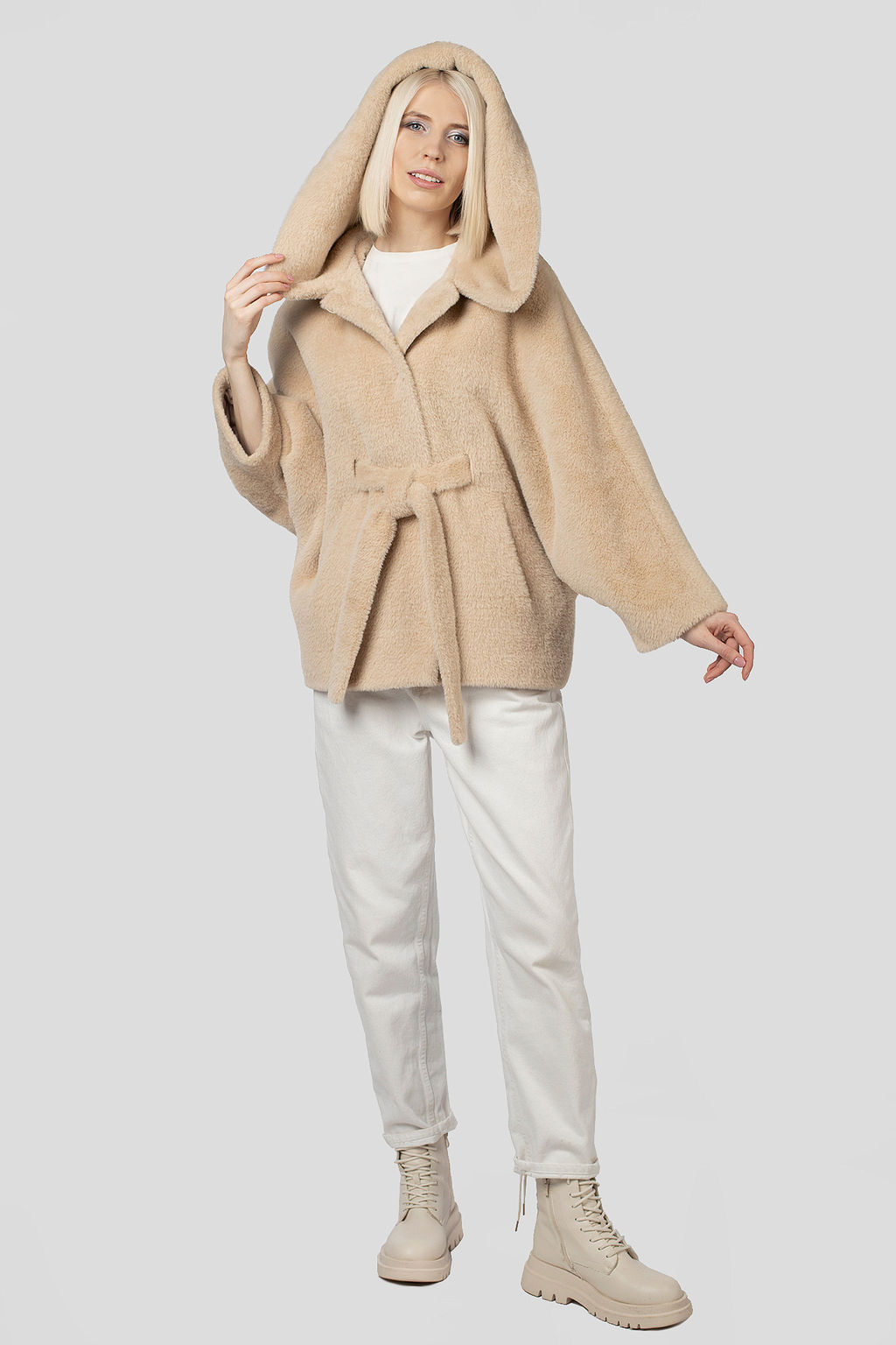 Пальто женское демисезонное (пояс) - El podio фото 3