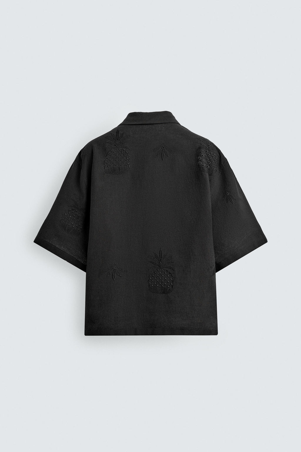 CAMISA PERFORADOS BORDADOS / Negro - Zara фото 8