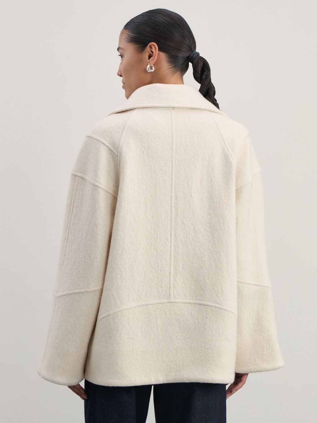 Полупальто-косуха из шерстяной ткани / Zarina  фото 5