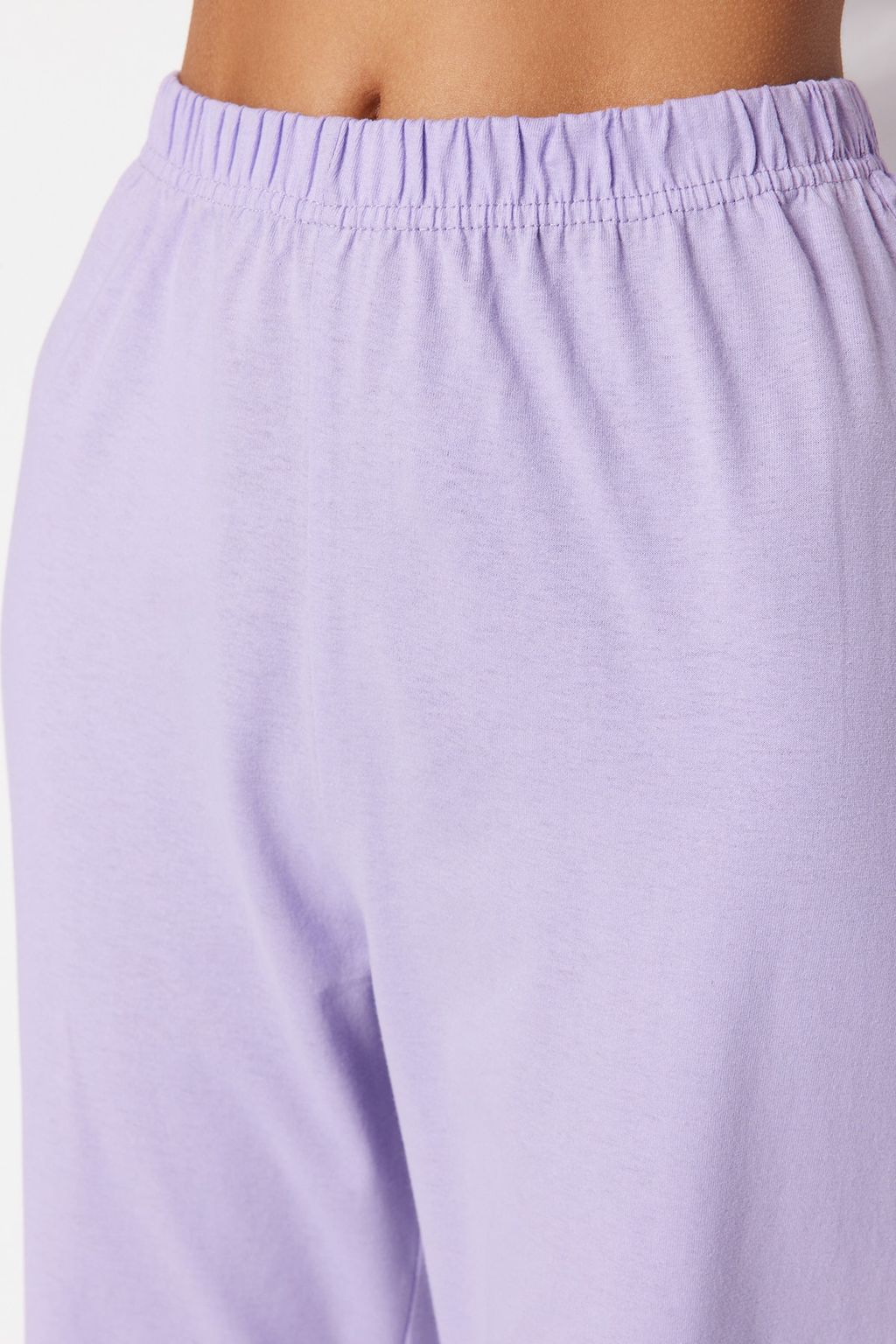 Trendyolmilla Lila %100 Pamuklu Eglenceli Bask?l? T-shirt-Pantolon Orme Pijama Tak?m? THMSS23PT00134 фото 26